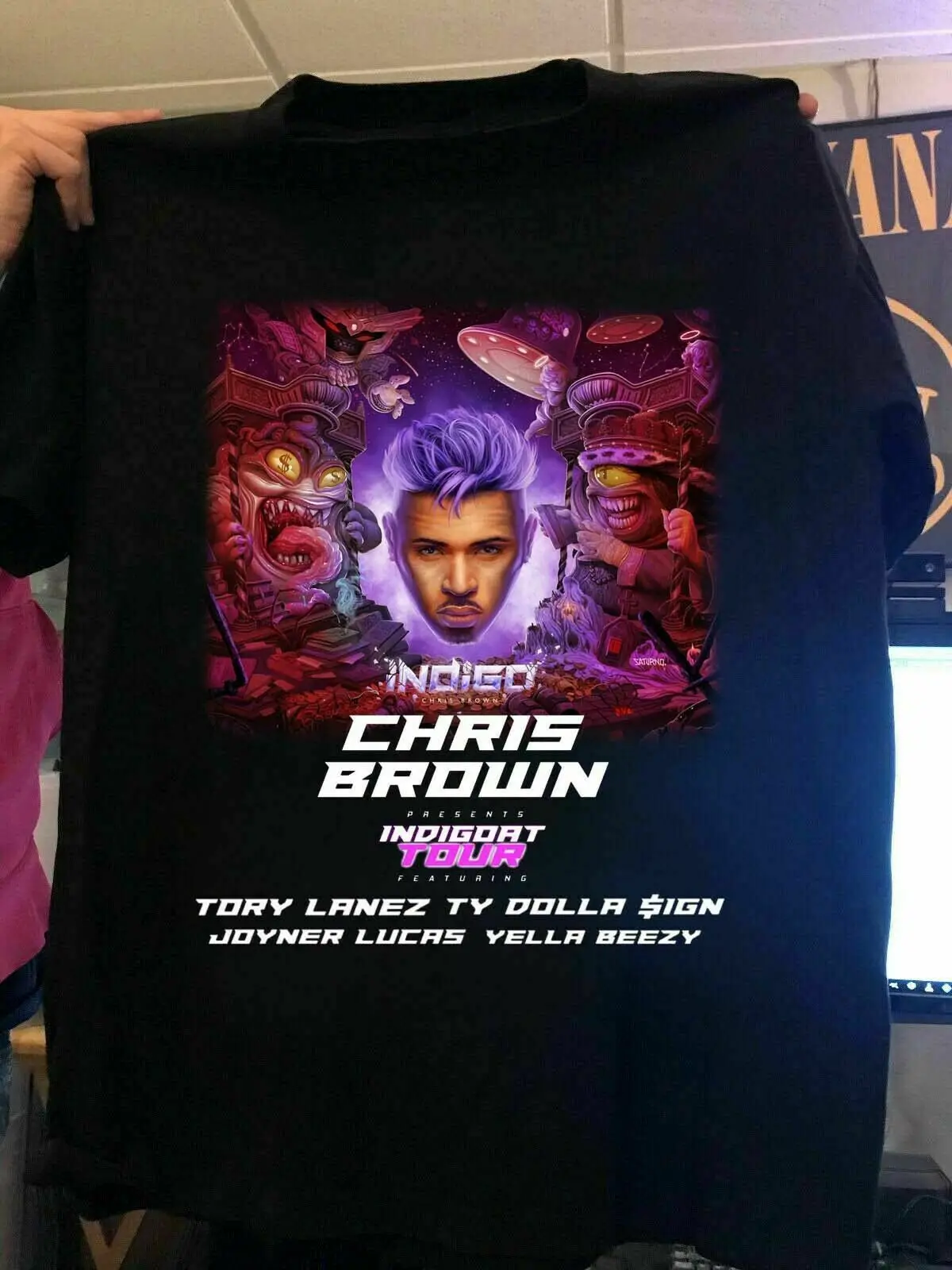 

NEW RARE Chris Brown Indigo Tour 2019 with Dates Men's Black T-Shirt 3XL Men Clothing Plus Size S M L Xl Xxl