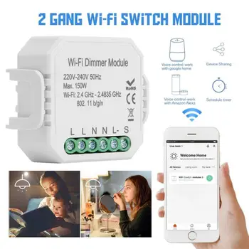 

Tuya Intelligent DIY WiFi Dimmer Module for Alexa Google Assistant APP Control with Long Service Life 100000 Operations