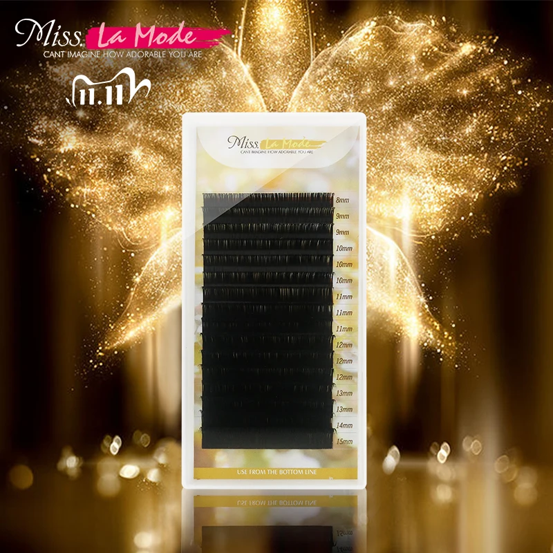 Lowered Mink-Eyelashes Extension Eyelashes-Extension-Supplies Russian-Volume Misslamode Individual DqGrN7De