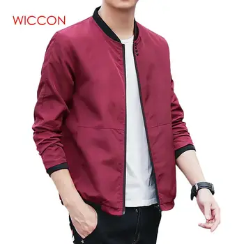 

2020 New Spring Outwear Men's Homme Zipper Solid Fashion Slim Jackets Men's O-Neck Multi Color Casual Regular Sleeve Clothes