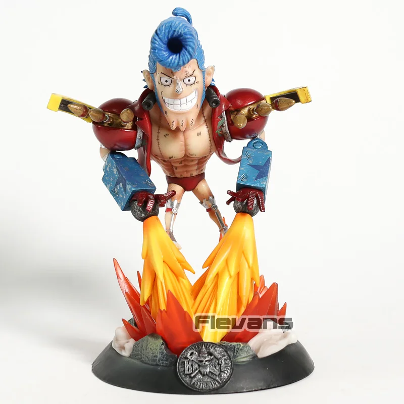 Аниме one piece GK Brook Sanji Nami Roronoa Zoro Franky Usopp ПВХ Статуя Коллекционная модель игрушки - Цвет: Franky no box