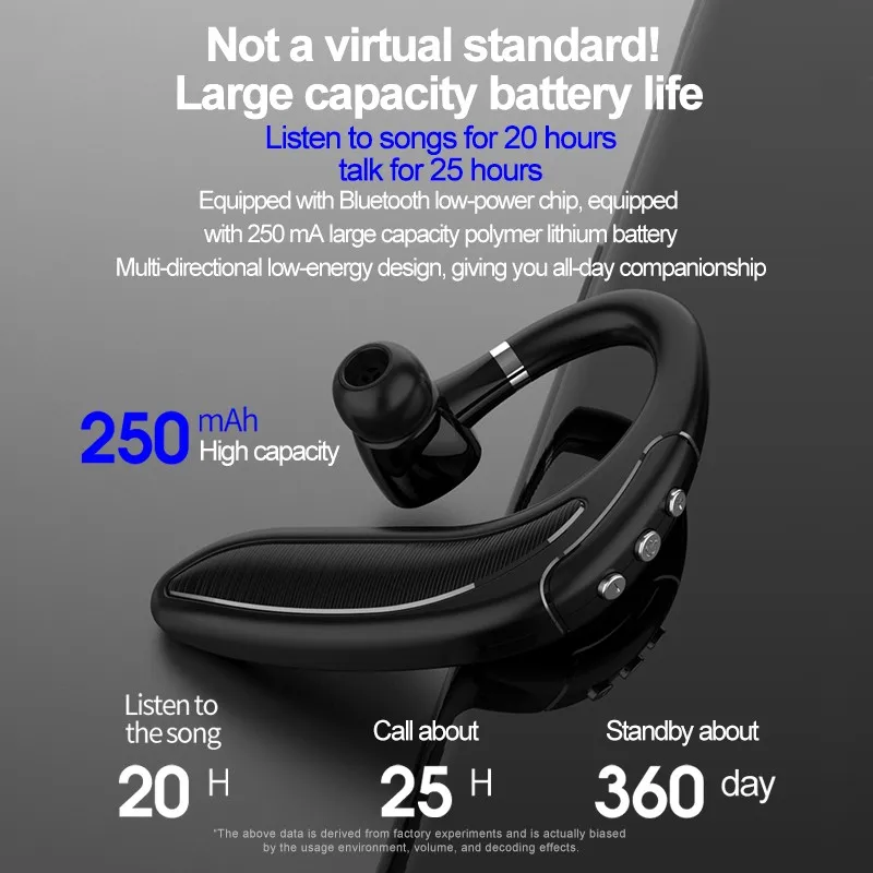 Bluetooth 5 0 Earphone Wireless Headphone Handsfree Headset HMB 18 Earbud For Driver Sport Phone for iPhone Samsung Xiaomi