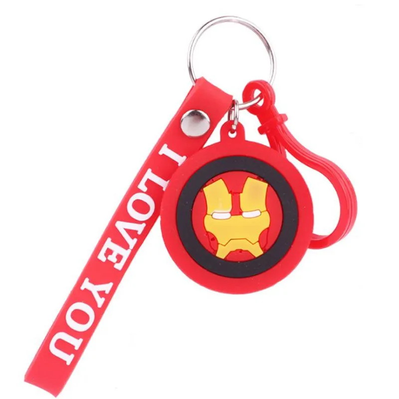 Comic Anime Superman Batman Captain America Iron Man Deadpool Cosplay Keychain Pendant Accessories Rubber Gift