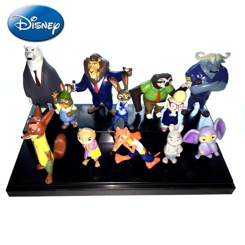 12 шт./компл. мультяшная экшн-модель животного из мультфильма Disney куклы игрушки