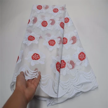 

Latest Nigerian Lace Fabric Beads Embroidery Tulle Lace Fabric High Quality African French Lace Fabric For Wedding Dress