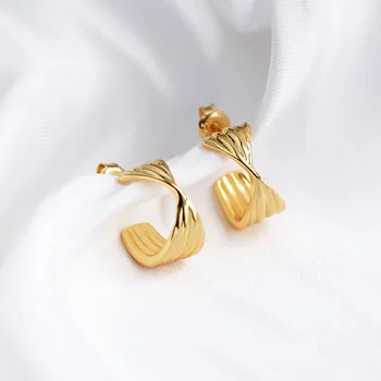 

Twist earrings European and American simple fashion earrings earrings