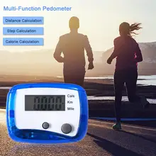 Цифровой шаговый шагомер с ЖК-дисплеем, счетчик калорий для ходьбы, двойные клавиши, тренировочный инструмент для здоровья