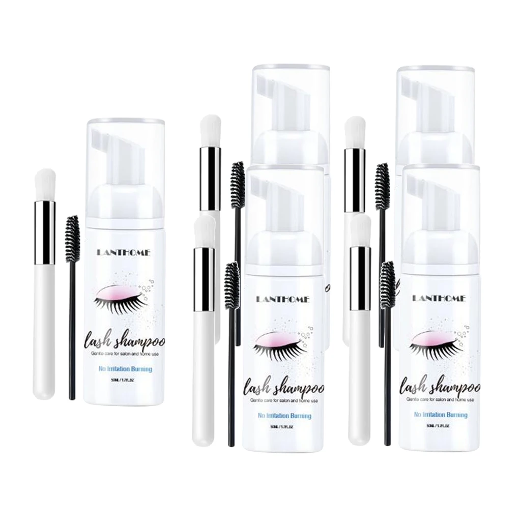 5x Eyelash Extension Shampoo 50ml Lash Foam Foaming Cleanser for Salon Home 5x Eyelash Extension Shampoo 50ml Lash Foam Foaming Cleanser for Salon Home
