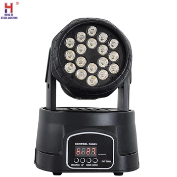 

led mini wash moving head light 18x3W RGB DMX stage moving head lights