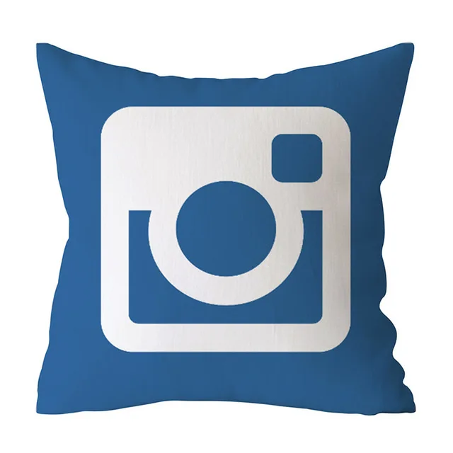 Facebook Wechat Skype Viber Sofa Throw Pillow Case Tango Youtube Snapchat Instagram Cushion Cover Useful App Decoration Cushion Cover Aliexpress