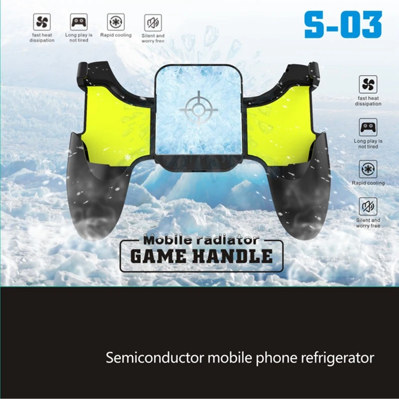 for PUBG Game Controller Gamepad Semiconductor Radiator Phone Radiator Low Voice for 4-6.3 Inch iPhone Huawei Xiaomi