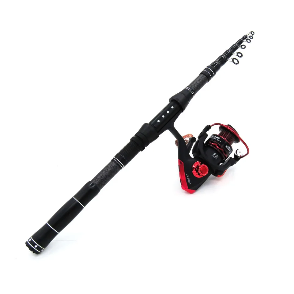carbon fishing rod combo 1.8-3m boat rock telescopic stick with spinning reel bait lure set line bag travel pole carbon fishing rod combo 1.8-3m boat rock telescopic stick with spinning reel bait lure set line bag travel pole