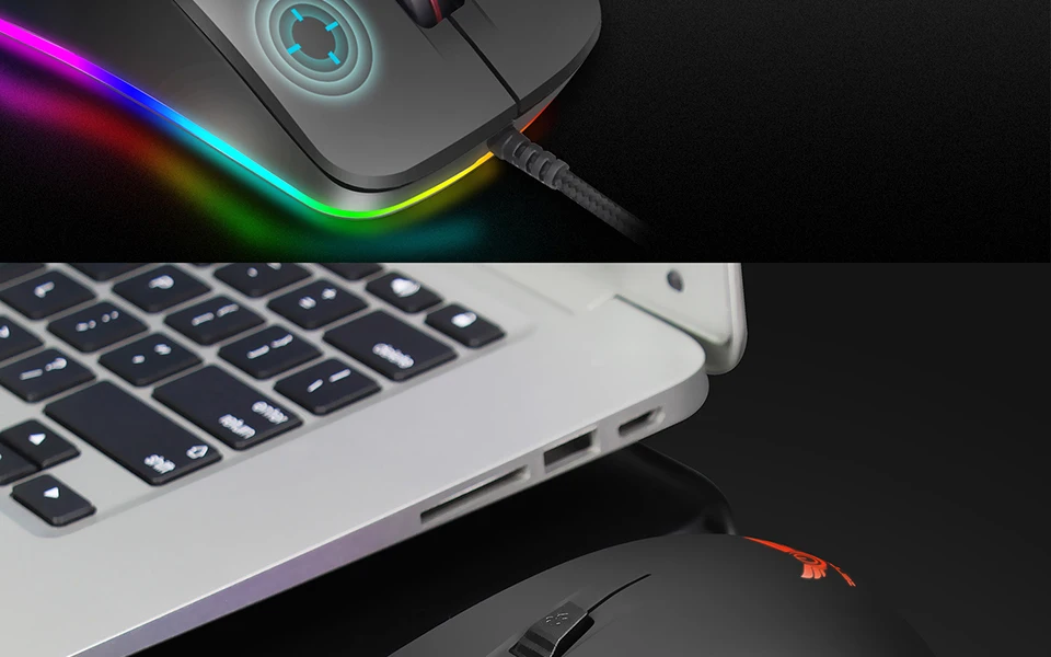 6-key gaming mouse computer notebook ergonomic wired professional adjustable macro programming RGB mause gamer computer mouse