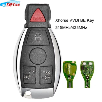 

KEYECU Xhorse VVDI BE Key Pro Improved Version Complete Remote Key 315MHz/433MHz 4 Button for Mercedes-Benz