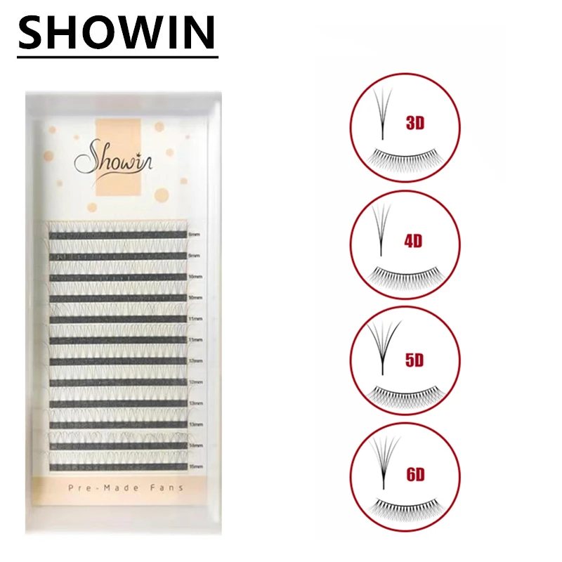 

Eyelashes 0.07mm 12 lines Premade Volume fans 5D Eyelash Extensions Pre made Russian Volume Lash Extensions