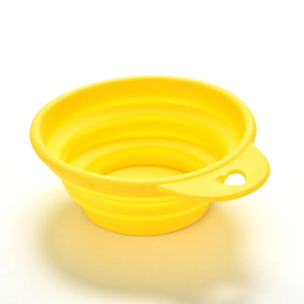 Pet Portable Silicone Collapsible Foldable Feeding Bowl Water Dish Feeder