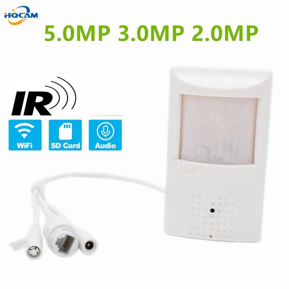 HQCAM wifi TF слот 2MP 3MP 5MP 2560x1920 PIR стиль Крытый Onvif Беспроводная ip камера Невидимый 940nm ИК