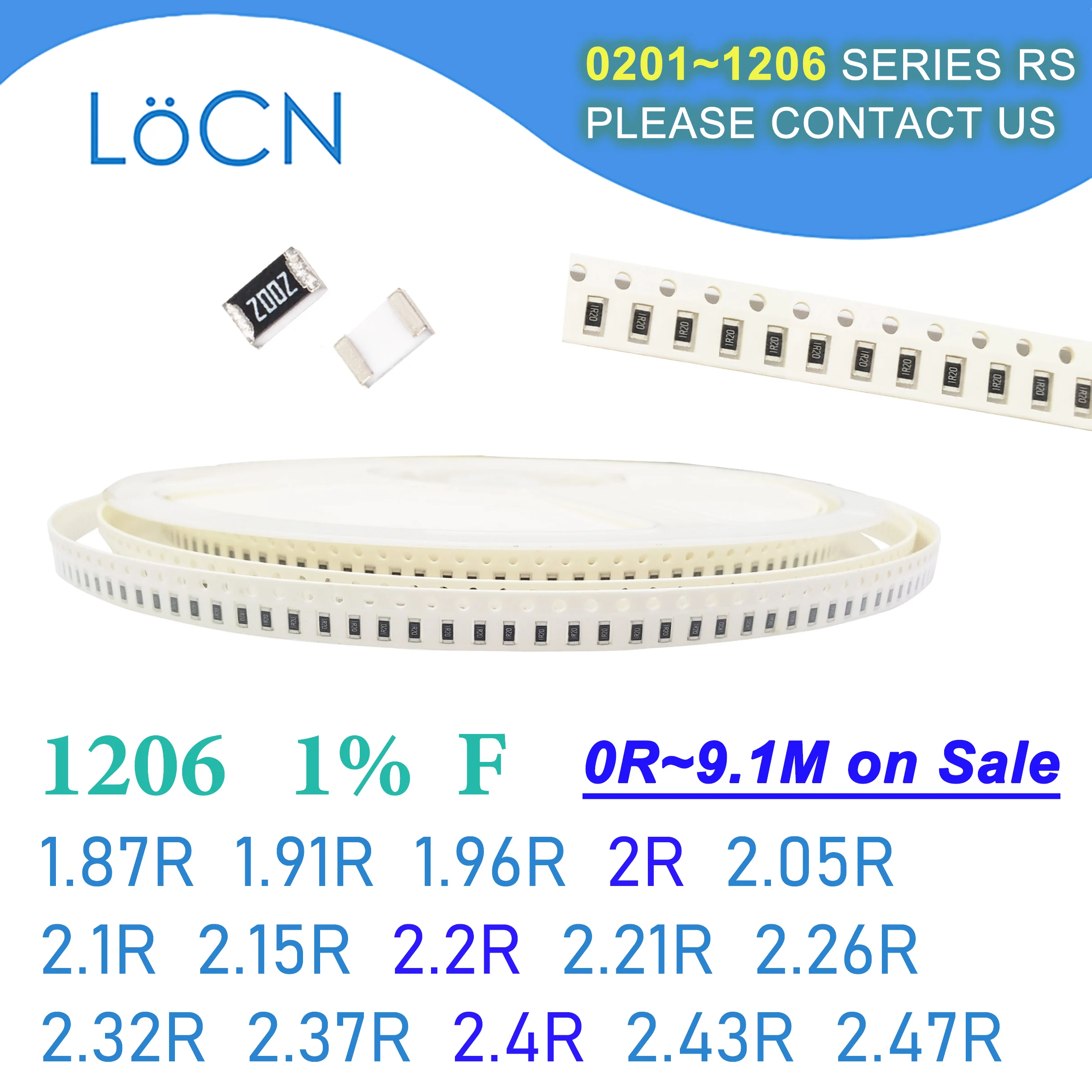 

1206 1% F 5000 шт SMD 1.87R 1.91R 1.96R 2R 2.05R 2.1R 2.15R 2.2R 2.21R 2.26R 2.32R 2.37R 2.4R 2.43R 2.47R 3216 резистор Ом