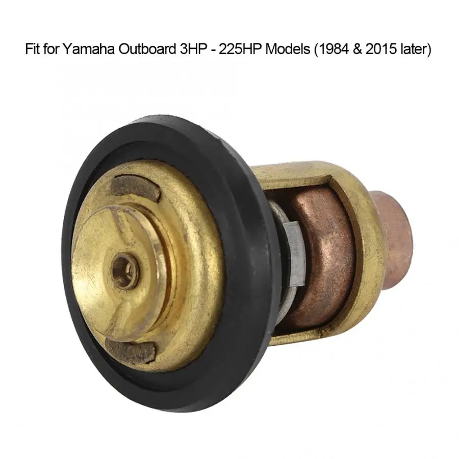Thermostat Valve Fit for Yamaha Outboard 3HP- 225HP Models(1984& later) 60 Degrees Aluminum Car Thermostat Valve New