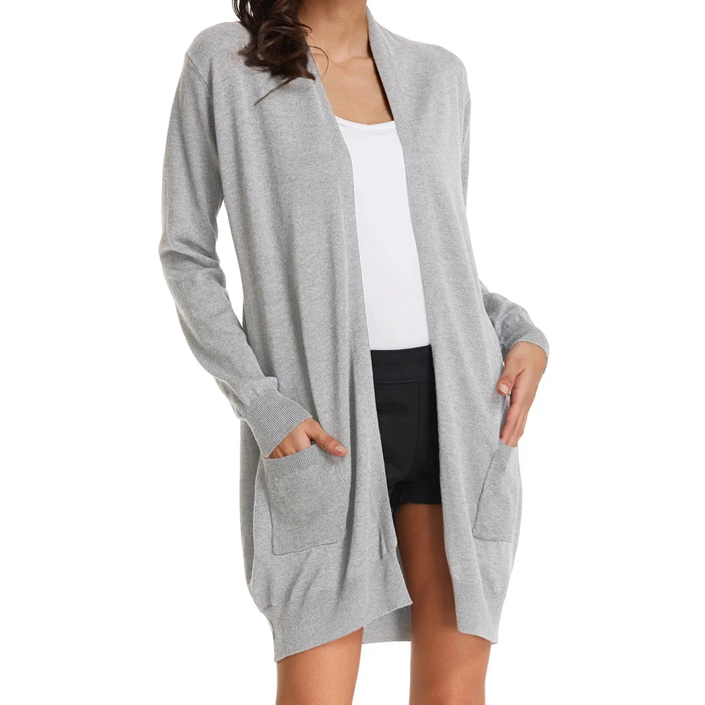 

GK Long Sleeve Open Front Bodycon Sweater Slim Warm Fit Hot On Auction M Size
