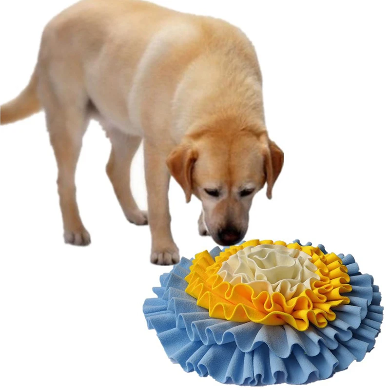 Игрушки для домашних животных игрушки-одеяла для собак коврик для кормления многоцветная моющаяся круглая дрессировка для домашних животных