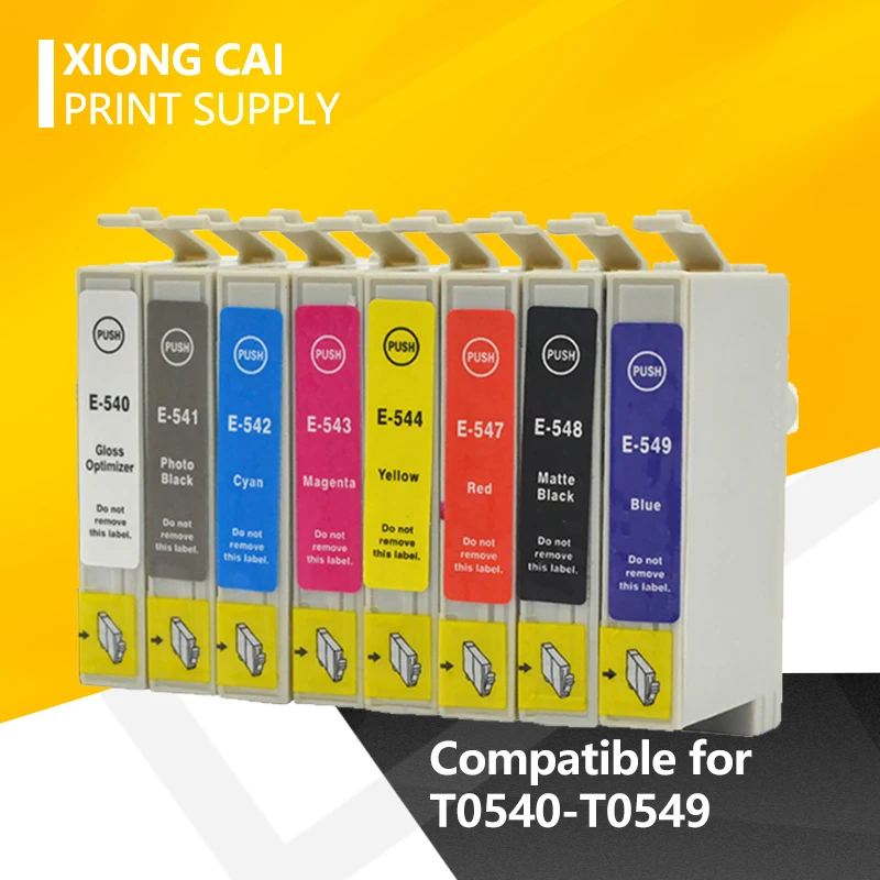 T-0540 541 542 543 547 совместимый чернильный картридж для Epson R800 R1800 с чипом