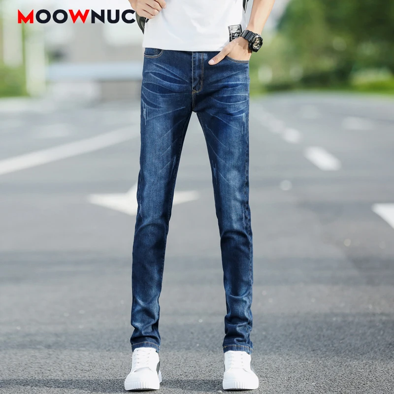 

New Jeans For Men Blue Denim Trousers Hip Hop Jeans Casual Pants Autumn Sweatpants Streetwear Male Solid Slim Designer Straight