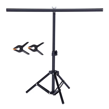 

Photography PVC Backdrop Support Background Stand System Metal Backgrounds for Photo Studio Video with 2 Clamps Clip 68cm X 75cm