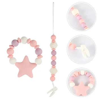 

1 Set Baby Pacifier Clip Bracelet Nipple Clamp Newborn Teether Pacifier Chain