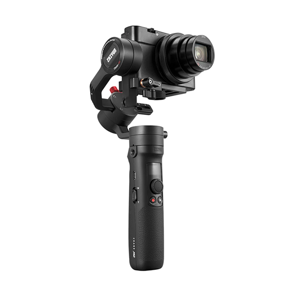 Zhiyun Ручной портативный шарнирный держатель стабилизатор поддерживается BT WiFi соединение для телефонов и микро Одиночная камера и Спортивная камера на открытом воздухе - Цвет: Черный