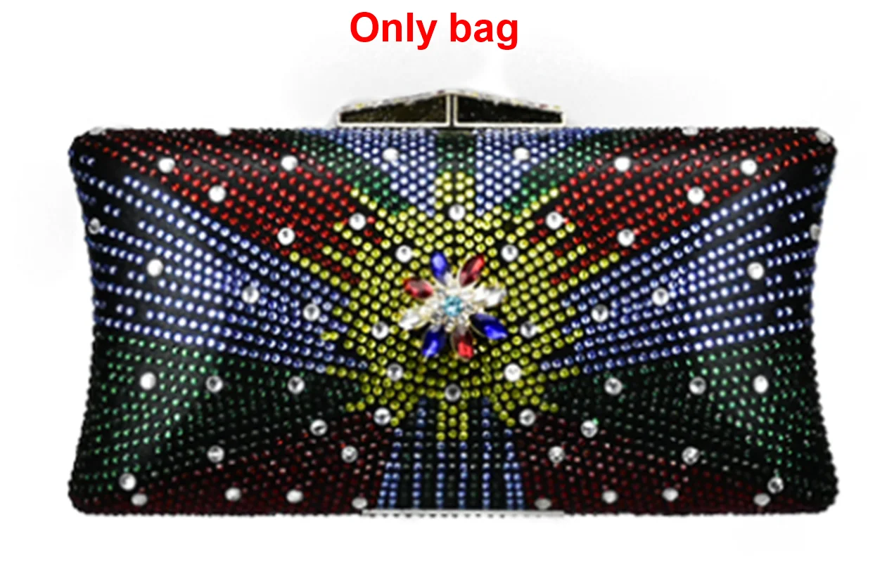 Black bag only Последний черный Цвет в комплекте комплект из обуви и сумки в каблуки итальянская обувь и сумочка в комплекте; комплект из туфель и сумочки в стразы; Свадебная обувь - Цвет: Black bag only