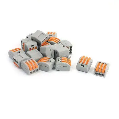 

20 Pcs 3 Wire Cable Connect Lever Clamp Lock Terminal Block AC250V 32A