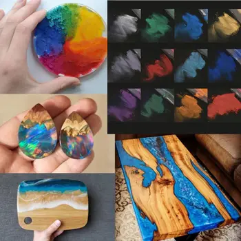 

2020 New 12 Colors 10g Mica Pearl Powder Resin Pigment Kit Epoxy Resin Colorant Dye Kit