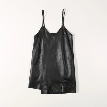 

2020 Autumn New Women's Fashion Wild Solid Color Leather Sexy Skirt Heepskin Women Genuine Leather Jacket Real Leather Jacket