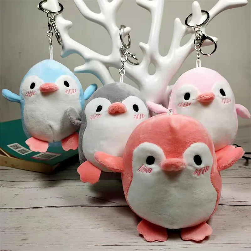 1Pcs Kawaii Standing 12CM Lovely Penguin Plush Stuffed Toy Soft Figure Doll Key Chain Design Pendant Charm Plushie Toy Baby Toy 12cm charm geometry hexagon natural bamboo wood display tray necklace bracelet jewelry cosmetics storage display stand base prop