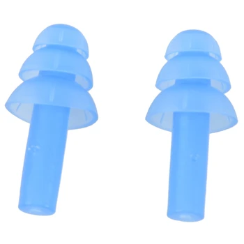 

ABGZ-Pair Swimming Dive Flexible Silicone Ear Plugs Earplug Blue