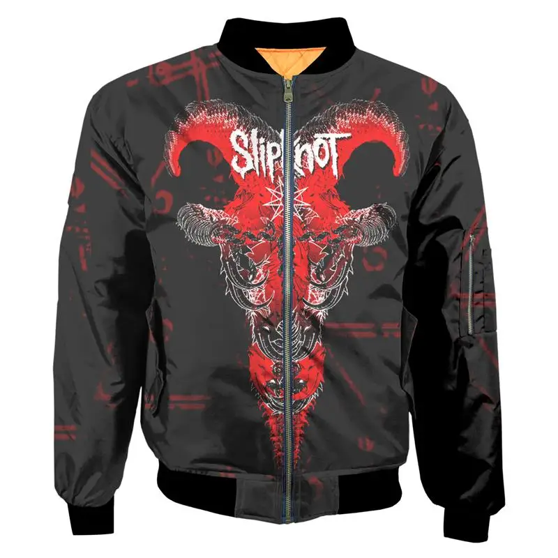Style2 Новое поступление 3D Slipknot 3D крутая куртка-пилот пальто на молнии ветрозащитное осенне-зимнее пальто - Цвет: Style2