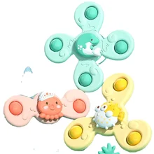 Jouets de bain pour bébé garçon, jouet de bain pour enfants, ventouse Spinner, hochets de dentition amusants