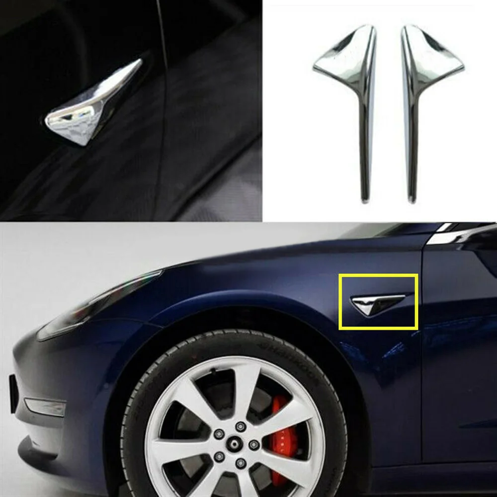 ABS хром для Tesla модель 3 S X- боковое крыло камера вентиляционная крышка отделка США