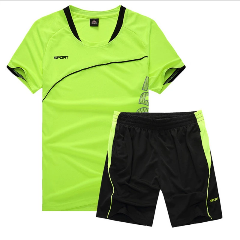 

2019 Summer Sports Clothes Clothing Motion Suit Male Run Serve Gym Short Sleeve Shorts tshirt men t shirt camisetas stranger
