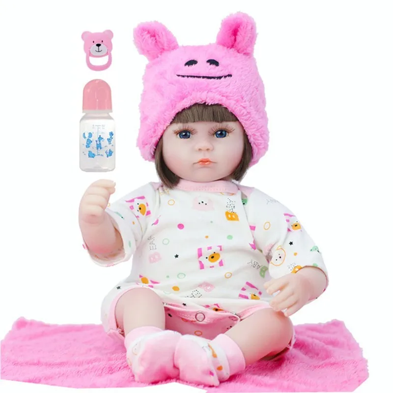 

Bebes Reborn Baby 42cm Soft Silicone Reborn Boneca Menina Dolls Body Birthday Christmas Surprise Gifts Dolls For Girls Sleeping