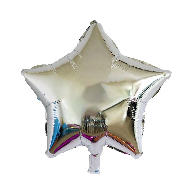 Для дня рождения Аксессуары для воздушного шара Пеппа на тему свинок вечерние воздушные шары стенд день рождения принадлежности украшения шар украшение - Цвет: star silver 1pcs