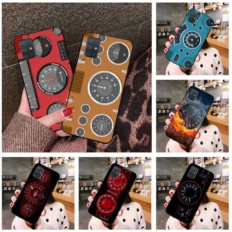 Роскошный спортивный автомобильный чехол со спидометром для телефона Samsung Galaxy A21S