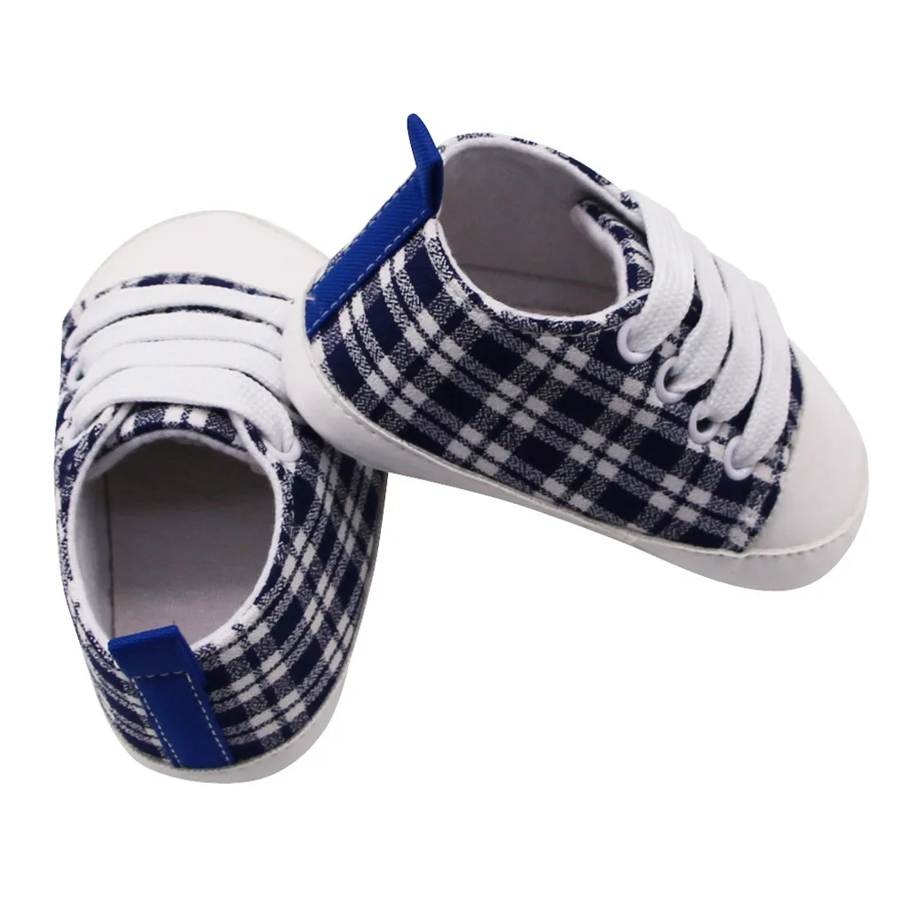 Повседневная парусиновая обувь для новорожденных девочек и мальчиков на мягкой подошве для младенцев