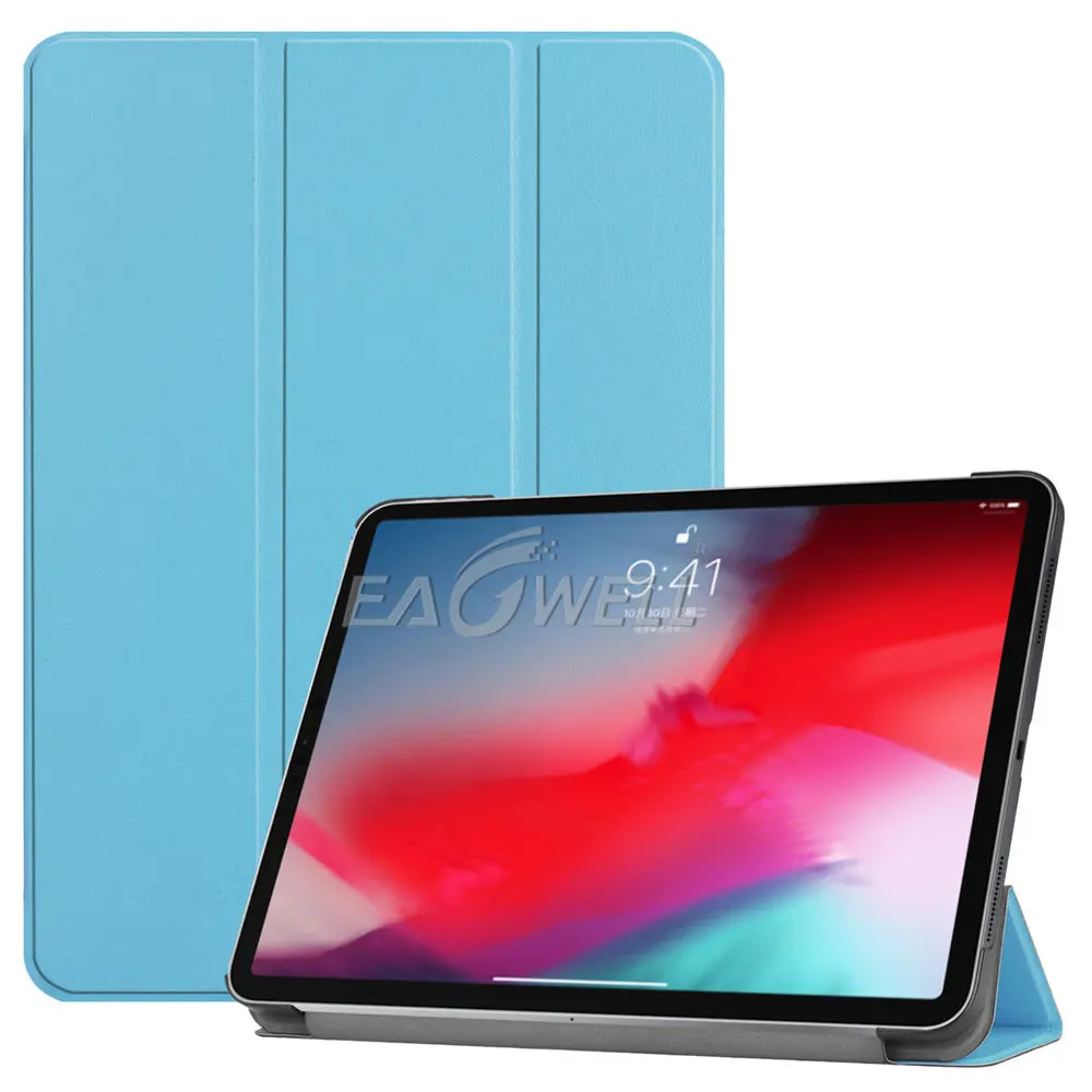 Light Blue Ударопрочный защитный чехол для ipad pro 11, кожаный флип-чехол с подставкой, автоматический режим сна, умный чехол для ipad pro 11 - Цвет: Light Blue