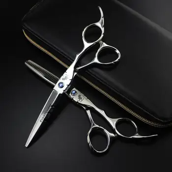 

6" Japan 440C Hair Scissors Professional High Quality Hairdressing Scissors Barber Hair Cutting Scissor Hair Shears Barber Shop