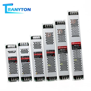 

Ultra Thin Lighting Transformer DC12V 24V Power supply Adapter 60W 100W 150W 200W 300W 400W LED Driver For LED Strips
