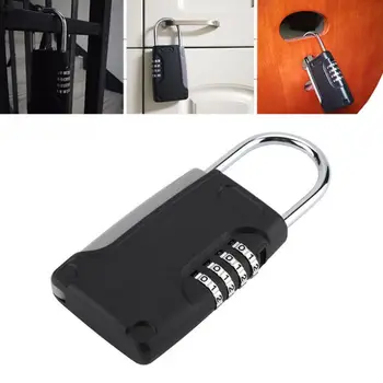 

OOTDTY 4 Digital Password Safe Box Hidden Key Combination Lock Key Holder Mini Metal Secret Box for Home Villa Office Factory