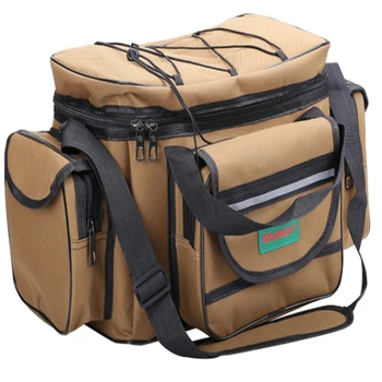 

Waterproof Fishing Bag Nylon Large Capacity Multi-Purpose Fishing Bag Two-Layer Outdoor Shoulder Bags