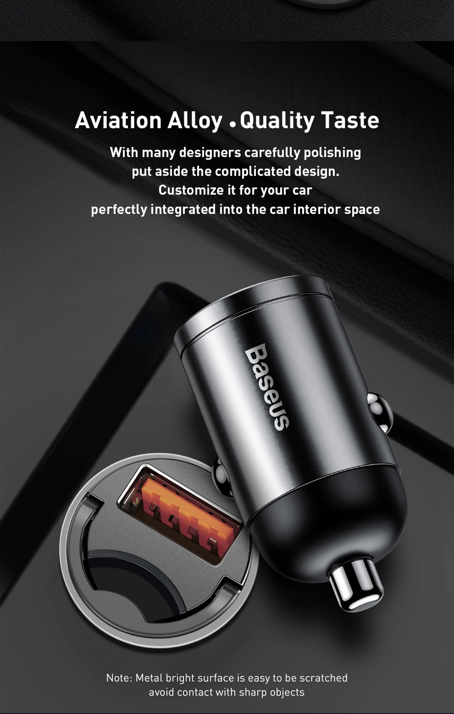 Baseus Car Charger Type-C Quick Charge 4.0 3.0 For Iphone Huawei Xiaomi Samsung PD 3.0 Fast Charging USB Phone Mini Charger 65w charger